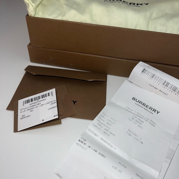 Burberry Hannah Envelope Wallet Handbag Shoulder Bag Strap Nova Check Leather - Picture 14 of 16